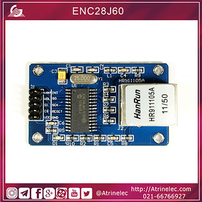 برقراری ارتباط شبکه با استفاده از تراشه ENC28J60