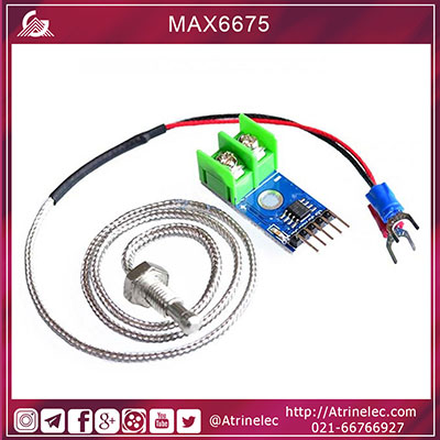 اندازه گیری دمای ترموکوپل نوع K توسط MAX6675